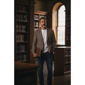 Harris Tweed Men's Blazer Size 50 Brown Solid Vintage Formal dark academia wool